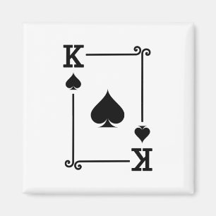 Overeenkomende King Spades Suit Plays Cards Modern Magneet