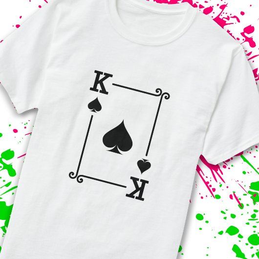 Overeenkomende King Spades Suit Plays Cards Modern T-shirt