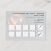 Overeenkomende koffiewinkel Loyalty Stamp Card (Achterkant)