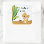 Overeenkomende Lion King-labels Vierkante Sticker (Tas)