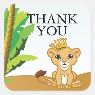Overeenkomende Lion King-labels Vierkante Sticker