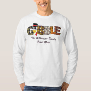 Overeenkomende naam Thanksgiving Paar Turkije Gobb T-shirt
