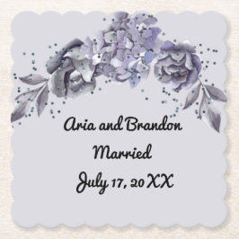 Overeenkomende papieren Onderzetters voor bruiloft