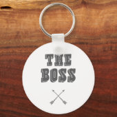 Overeenkomende paren Gift Cadeau de boss Cadeau Sleutelhanger (Voorkant)