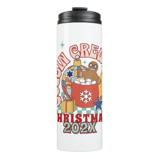 Overeenkomende retro neef en nicht crew Kerstmis k Thermosbeker (Voorkant)