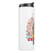 Overeenkomende retro neef en nicht crew Kerstmis k Thermosbeker (Gedraaid links)