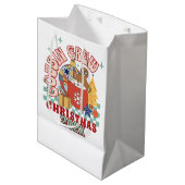 Overeenkomende retro neef/neef crew Kerstmis kinde Medium Cadeauzakje (Voorkant Gekanteld)