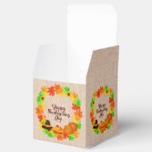 Overeenkomende set Thanksgiving Groen Gold Wreated Bedankdoosjes (Geopend)