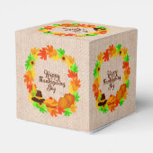 Overeenkomende set Thanksgiving Groen Gold Wreated Bedankdoosjes (Achterkant)