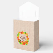 Overeenkomende set Thanksgiving Groen Gold Wreated Bedankdoosjes (Geopend)