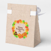 Overeenkomende set Thanksgiving Groen Gold Wreated Bedankdoosjes (Achterkant)