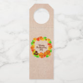 Overeenkomende set Thanksgiving Groen Gold Wreated Flessenhanger (Voorkant)