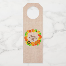 Overeenkomende set Thanksgiving Groen Gold Wreated Flessenhanger