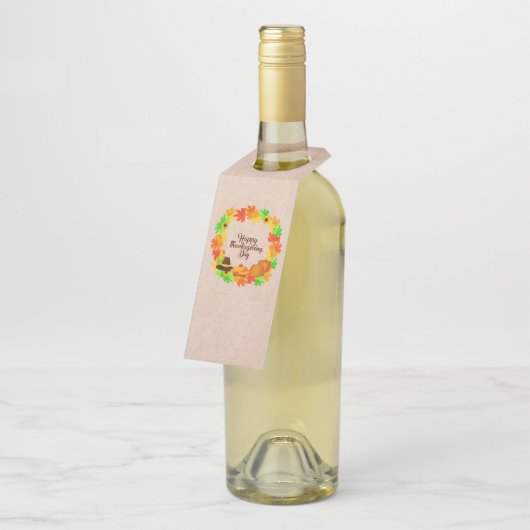 Overeenkomende set Thanksgiving Groen Gold Wreated Flessenhanger (Schuin)