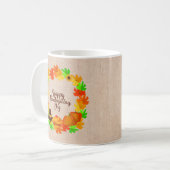 Overeenkomende set Thanksgiving Groen Gold Wreated Koffiemok (Voorkant links)