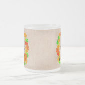 Overeenkomende set Thanksgiving Groen Gold Wreated Matglas Koffiemok (Center)