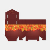 Overeenkomende Thanksgiving Oranje Leaf Name Year  Bedankdoosjes (Uitgevouwen)