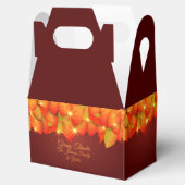 Overeenkomende Thanksgiving Oranje Leaf Name Year Bedankdoosjes (Geopend)