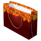 Overeenkomende Thanksgiving Oranje Leaf Name Year  Groot Cadeauzakje (Achterkant Gekanteld)