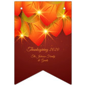 Overeenkomende Thanksgiving Oranje Leaf Name Year Vlaggetjes (Eerste vlag)