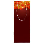 Overeenkomende Thanksgiving Oranje leder naam jaar Wijn Cadeautas (Achterkant)