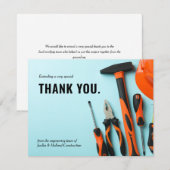 Overeenkomende toolset | Minimale dank Bedankkaart (Voorkant / Achterkant)