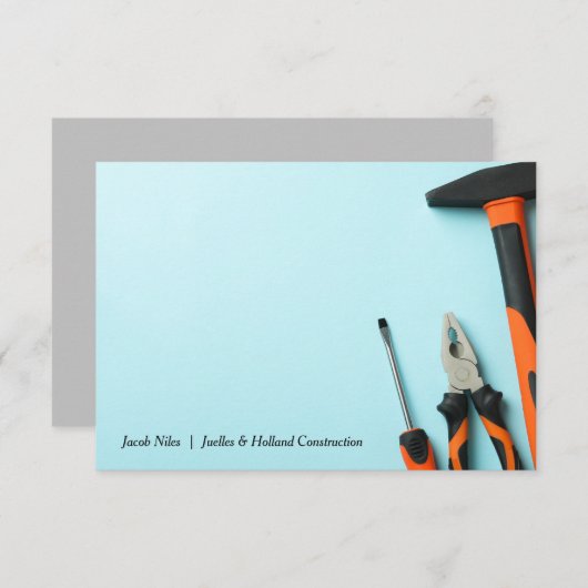 Overeenkomende toolset notitiekaartje (Voorkant / Achterkant)