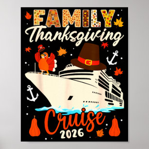 Overeenkomende vakantie herfst familie thanksgivin poster