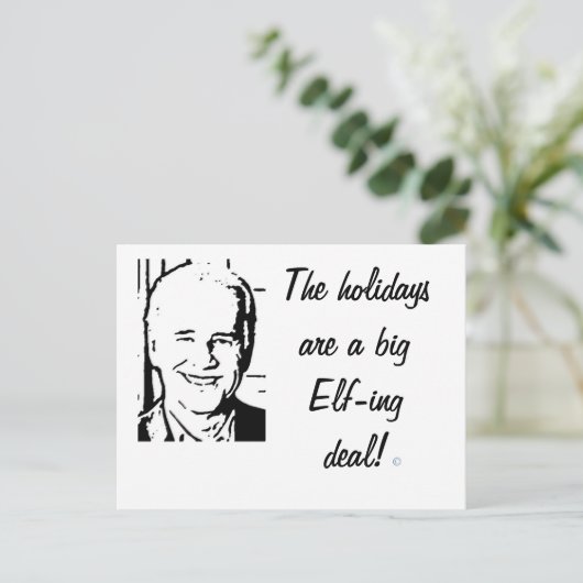 Overeenkomst van het Elf -elf-ing van Joe Biden de Feestdagenkaart (Staand voorkant)