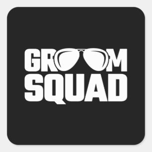 Overeenkomstige Bruidsjonker Groep Bruidsjonkers B Vierkante Sticker