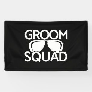 Overeenkomstige Getuige Groep Bachelor Party Squad Spandoek