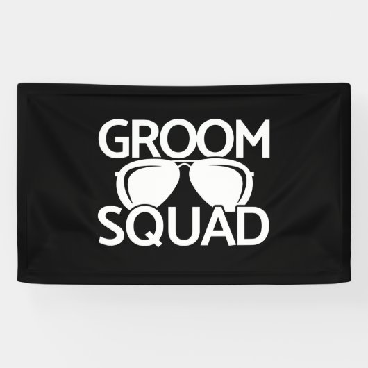 Overeenkomstige Getuige Groep Bachelor Party Squad Spandoek (Horizontaal)