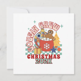 Overeenkomstige retro neef en nicht crew Kerstmis 