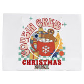 Overeenkomstige retro neef en nicht crew Kerstmis Groot Cadeauzakje (Achterkant)