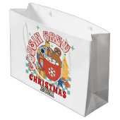 Overeenkomstige retro neef en nicht crew Kerstmis Groot Cadeauzakje (Achterkant Gekanteld)