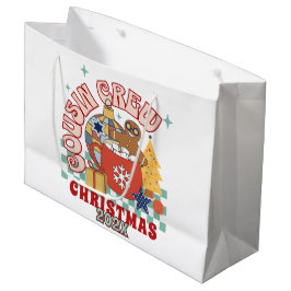 Overeenkomstige retro neef en nicht crew Kerstmis  Groot Cadeauzakje