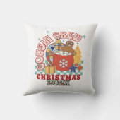 Overeenkomstige retro neef en nicht crew Kerstmis Kussen (Achterkant)