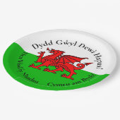 Overeenkomstige Welse Draak St David's Day 9" Papieren Bordje (Gekanteld)