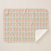 OVERFLOW Floral Sherpa Blanket - Adiela Akoo Sherpa Deken (Voorkant (horizontaal))