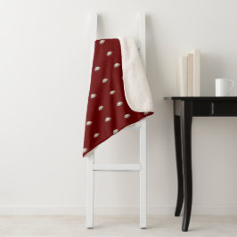 OVERFLOW Red Sherpa Blanket van Poet Adiela Akoo Deken