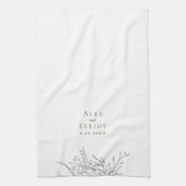 Overflowing Boeket Bruiloft Keukenhanddoek (Verticaal)