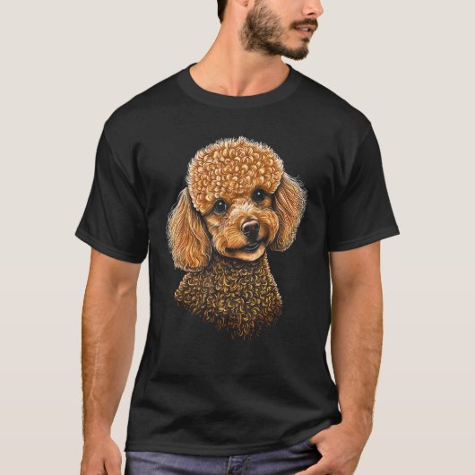 Overflowing Cuteness  Irresistible Toy Poodle Artw T-shirt (Voorkant)