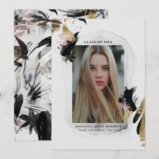 Overgang 1 Foto Afstuderen Uitnodiging (Voorkant / Achterkant)