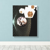 Overgang naar een andere dimensie canvas afdruk (Insitu (Houten vloer))