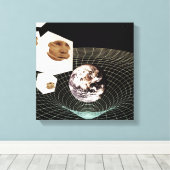 Overgang naar een andere dimensie canvas afdruk (Insitu (Houten vloer))