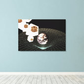 Overgang naar een andere dimensie canvas afdruk (Insitu (Houten vloer))