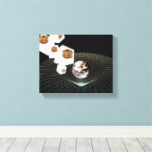 Overgang naar een andere dimensie canvas afdruk (Insitu (Houten vloer))