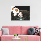 Overgang naar een andere dimensie canvas afdruk (Insitu (Woonkamer))