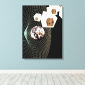 Overgang naar een andere dimensie canvas afdruk (Insitu (Houten vloer))