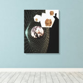 Overgang naar een andere dimensie canvas afdruk (Insitu (Houten vloer))